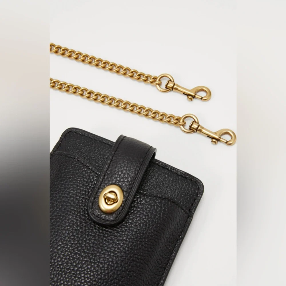 Coach Polished Pebble leather phone crossbody NWT